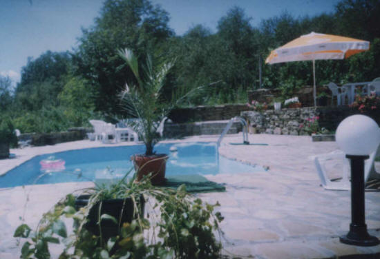 vue sur la piscine